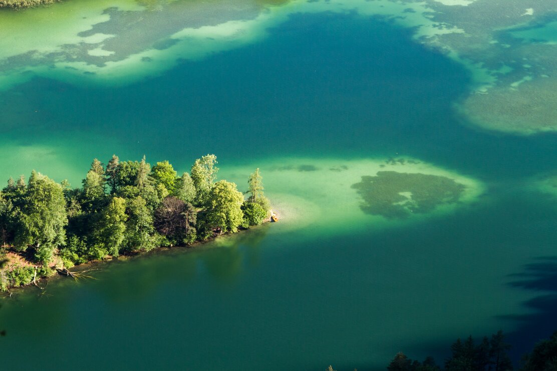 Aufnahme des Reintalersees von oben | © Thomas Kargl